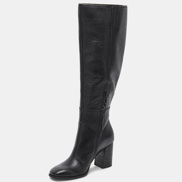 Dolce Vita Fynn Knee Boots in Onyx Leather, Size 10M, New with Tag MSRP $260 - Picture 7 of 16